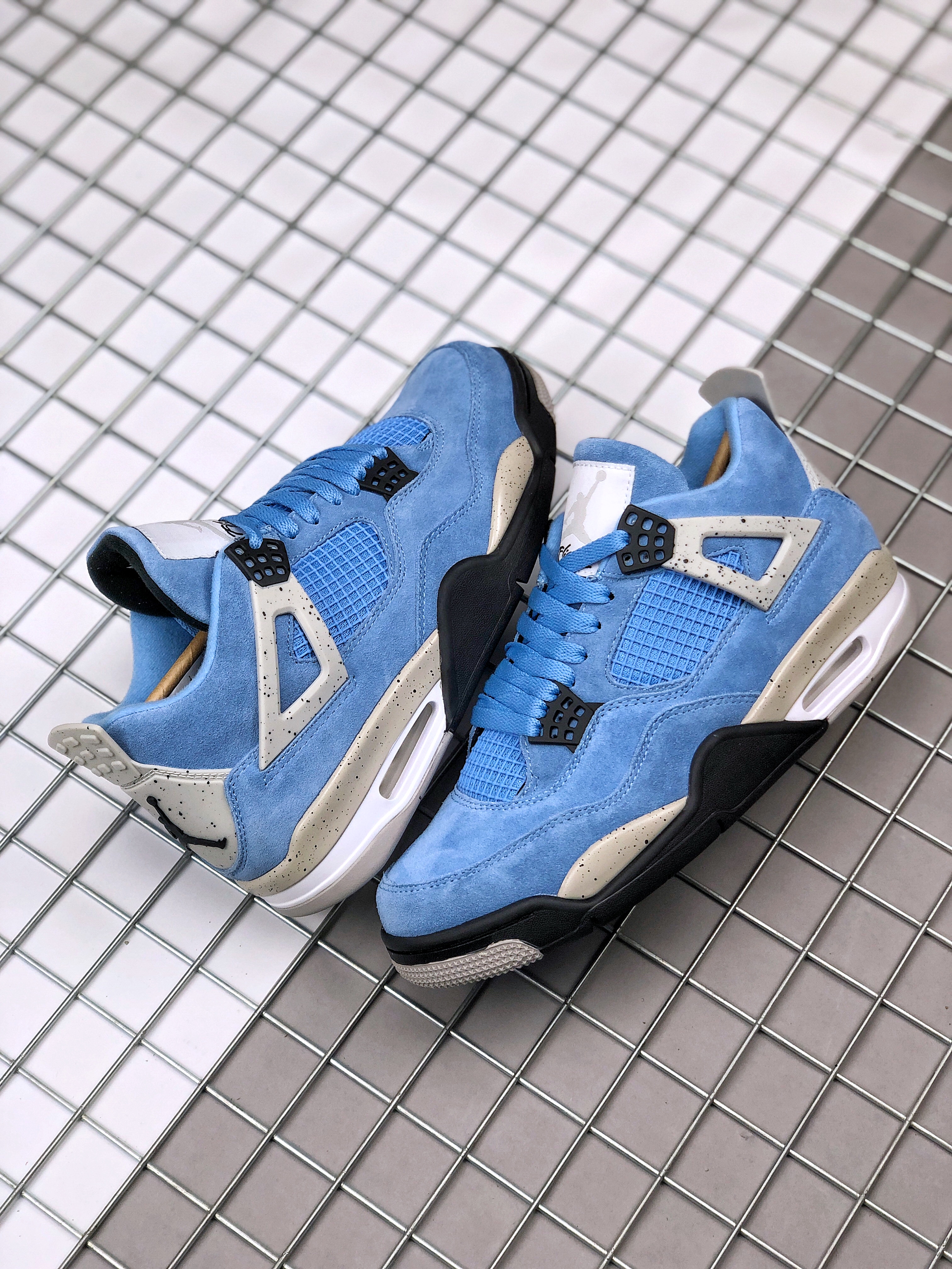 2021 Air Jordan 4 University Blue Black Shoes